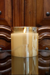   6 x 6" CHAMPAGNE RADIANCE POURED CANDLE   [478246] 